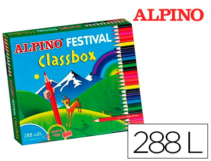 188 lápices de colores Alpino Festival Classbox